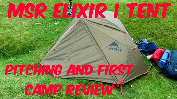 MSR Elixir 1 Tent - Pitching demo and first wild camp review