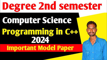 degree 2nd semester Computer Science Programing in c++ important questions