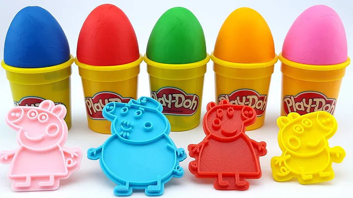 Learn Colors with Peppa Pig Family & Friends Play Doh Molds, Surprise Eggs Kids Songs Nursery Rhymes