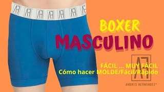 FÁCIL BOXER MASCULINO ... MUY FÁCIL Cómo hacer MOLDE /Fácil/Rápido