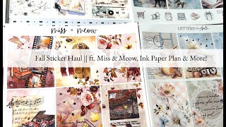 Fall Sticker Haul || ft. Paper Trail Plans, Letters to Apollo, Ink Paper Plan & more! screenshot 1