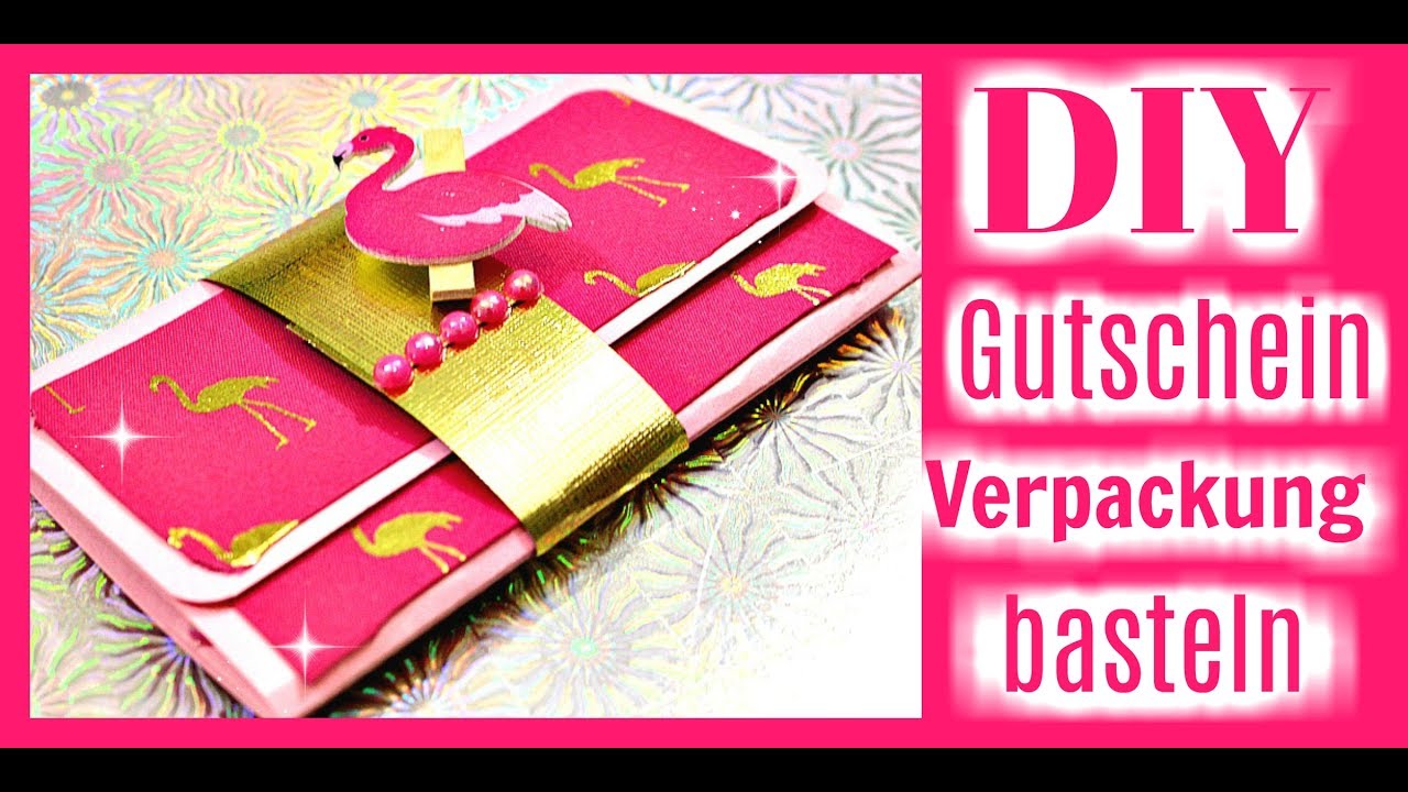 Stilvolle Verpackung für Gutscheine: Geschenk-Rahmen Flamingos