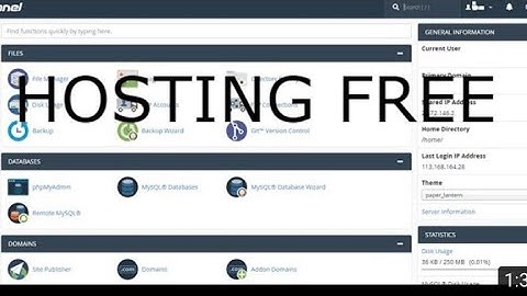 Share Free Hosting Cpanel 1gb 2021 | phần 1