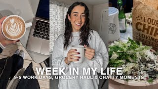 WEEK IN MY LIFE VLOG  95 work days, grocery haul, chatty moments, hockey game & more!