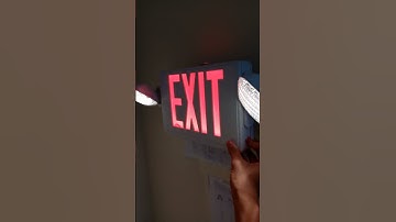 Testing exit signs with emergency lights
