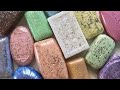 Cutting of lacquered soap. Cutting dry soap/ASMR video (no talk) # 400