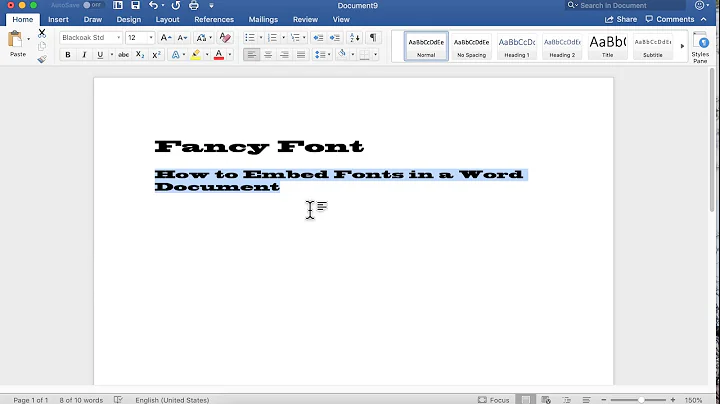 How to Embed Fonts in Microsoft Word