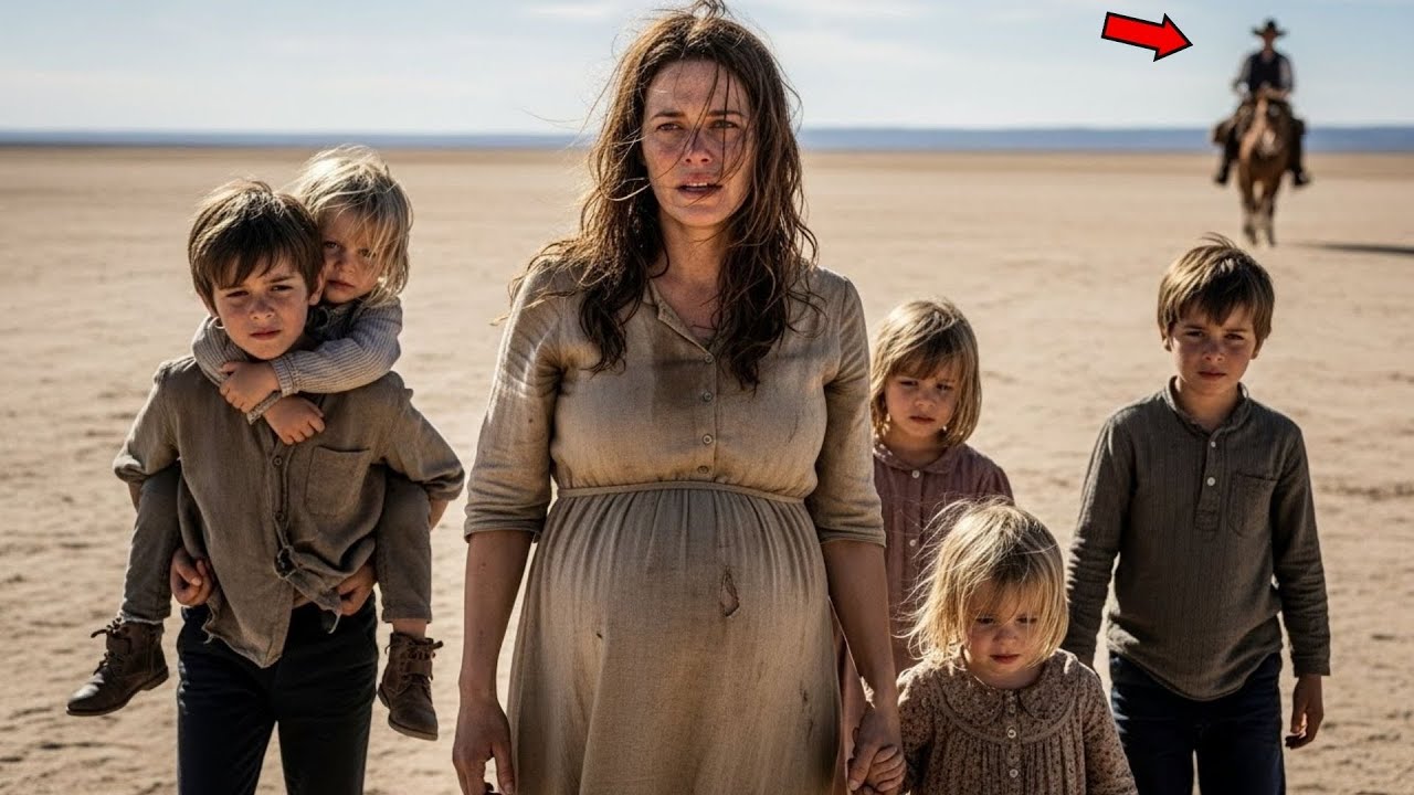 The Pregnant Widow Dragging Five Kids Across the Burning Desert—Until a Cowboy Said, Come With Me