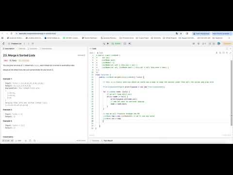 23 Merge K sorted lists leetcode java solution