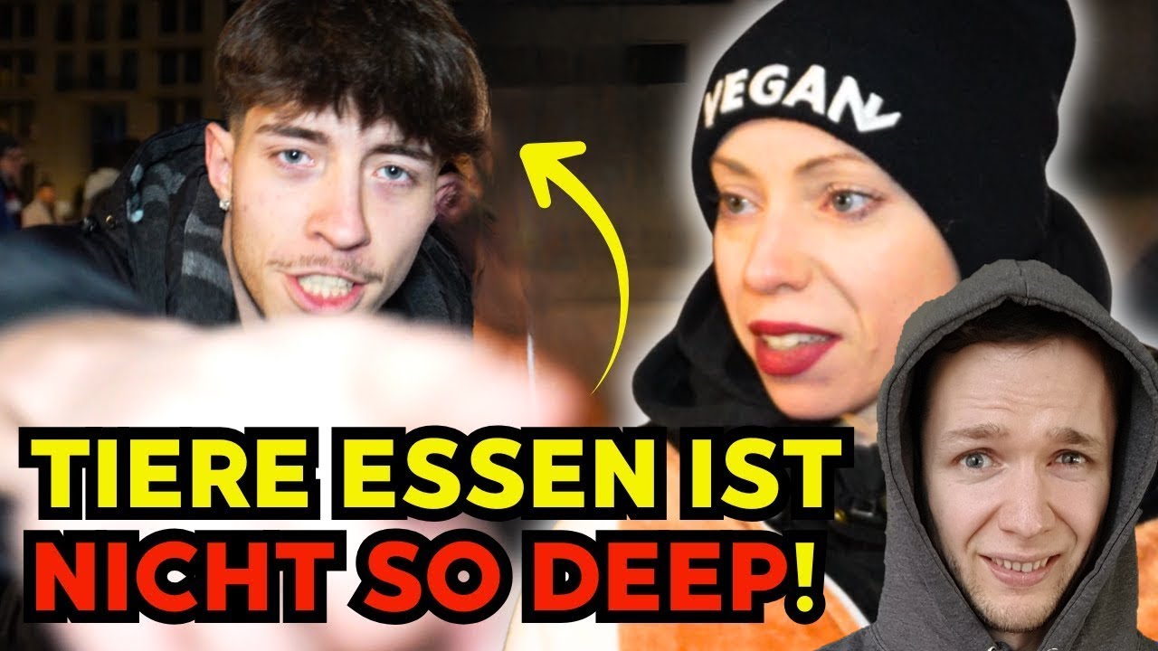 Die Militante Veganerin vs Fleischesser ohne Gehirn (wie immer) ... aber er versucht sein Bestes!
