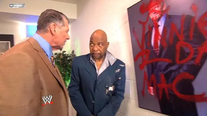 Mr. McMahon discovers a spray painted poster of hi...