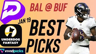 PrizePicks NFL Ravens Bills Best Player Prop Bets 1/19/25 | NFL Playoffs Best Picks 🚀