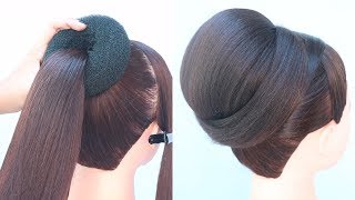 quick everyday bun hairstyle in 2 minute || hair style girl || new hairstyle || easy hairstyles