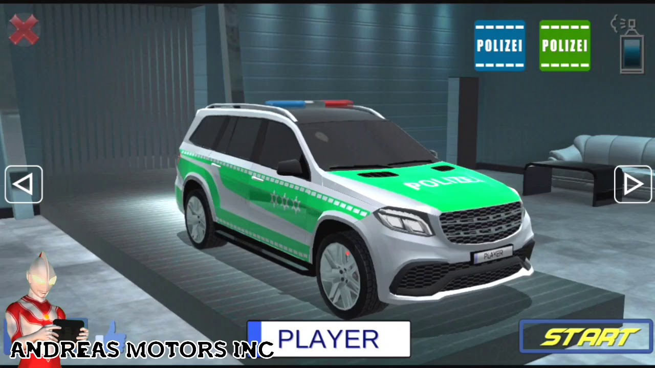  Game  kartun  Mobil polisi Jerman Police car DE offroad 