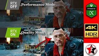 Cyberpunk 2077 Series X 4k Performance vs Ray Tracing Modes 