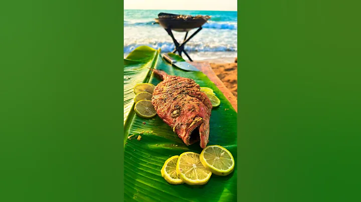 Crispy Red Snapper on the Beach 🌴🐟#shorts #fishing #cooking