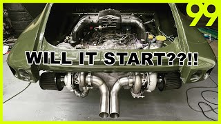 Subaru EZ30R Twin Turbo Swapped Porsche - FIRST STARTUP Preparation and Engineering | Blasphemy 99