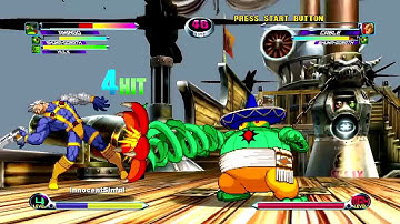 Marvel VS Capcom 2 (Xbox 360) Arcade Mode as Shuma Gorath, Amingo & Hulk