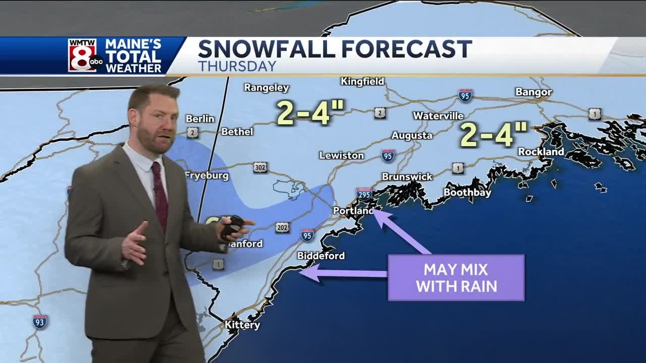 Cold day ahead with snow for Thursday - YouTube
