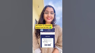 MP Police Admit Card Out✅#mppolice#admitcard#shorts