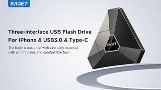 Eaget i90 3-in-1 interface USB3.2 Flash Drive with wide compatibility#eaget #i90 #usbdrive #tech