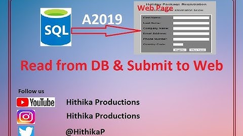 A360 Read Data From Database | Web Data Entry | @Automationanywhere  | RPA | Database | A2019 | #03