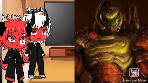 Helluva boss react to Doom slayer