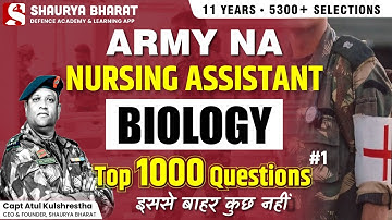 Part-7  Biology II Army Nursing Assistant and Technical II target batch 2024 by Himmat sir