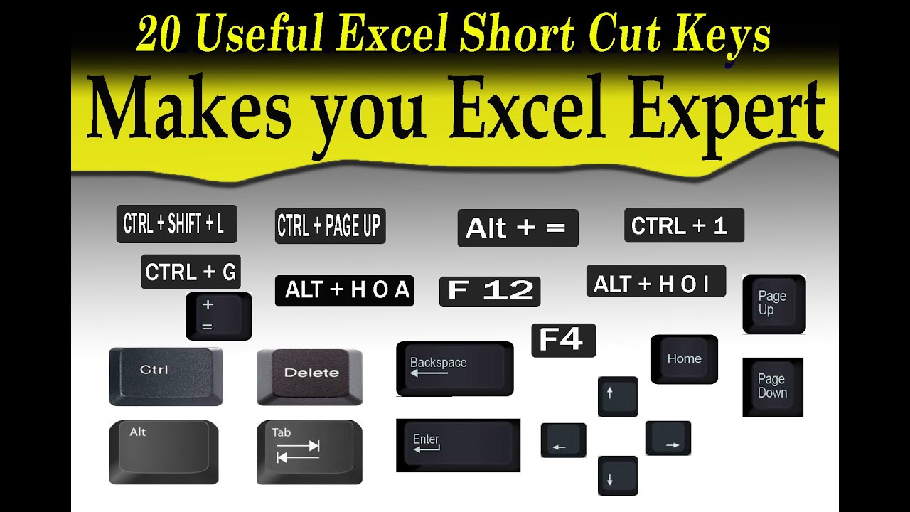 Excel shortcuts keys | Keyboard Shortcutsl | Excel Shortcuts and tricks ...