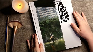 ASMR Book 📒 The Art of The Last of Us Part 2/ Page Turning & Tracing 💋Soft Spoken/ Inaudible Whisper