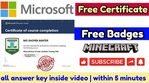 Free Microsoft New Certificate | Microsoft Training Certificate | @ShorttrickScience