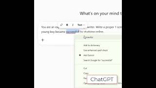 Writing Movie Scripts using ChatGPT