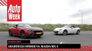 Abarth 124 Spider vs Mazda MX-5 - Dubbeltest - English subtitles