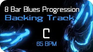 8 Bar Blues Progression Backing Track in C (65bpm)