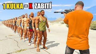 KOLIK LIDÍ dokáže ZABÍT 1 KULKA V GTA ?! (GTA 5 EXPERIMENT)