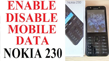 Nokia 230 - How to ENABLE/ DISABLE Mobile Data