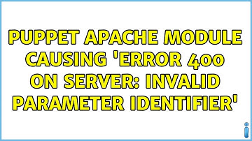Puppet apache module causing 