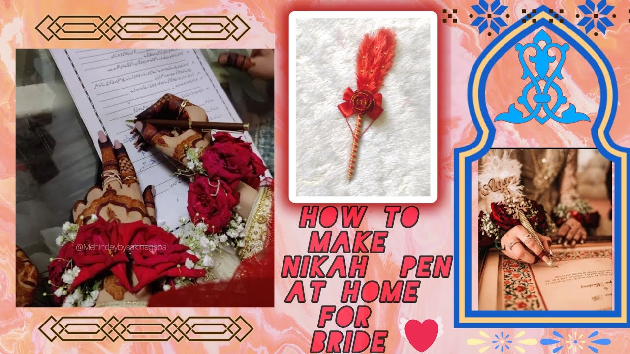 How To Make Nikah Pen🖊️For Bride❤️🌹❤️ |Nikah Pen Tutorial #ansyartsandcraft #craft #tutorial #bride