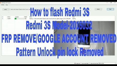 How To Flash Redmi 3S Pattern lock Removed FRP&GOOGLE ACCOUNT REMOVED HANG on logo Problems Fix