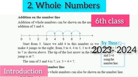 6th class maths || chapter 2  Whole Numbers || Introduction || NCERT new syllabus 2023-2024