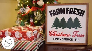 How to Make a Christmas Tree Sign | Great Christmas Decoration!