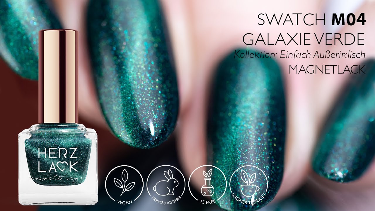 HERZLACK Swatch M04 - Galaxie Verde (Einfach Außerirdisch) - So funktioniert Magnetlack