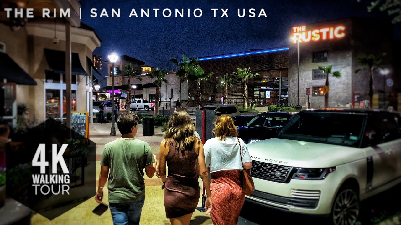 Nightlife Walk at The RIM  San Antonio TX USA 