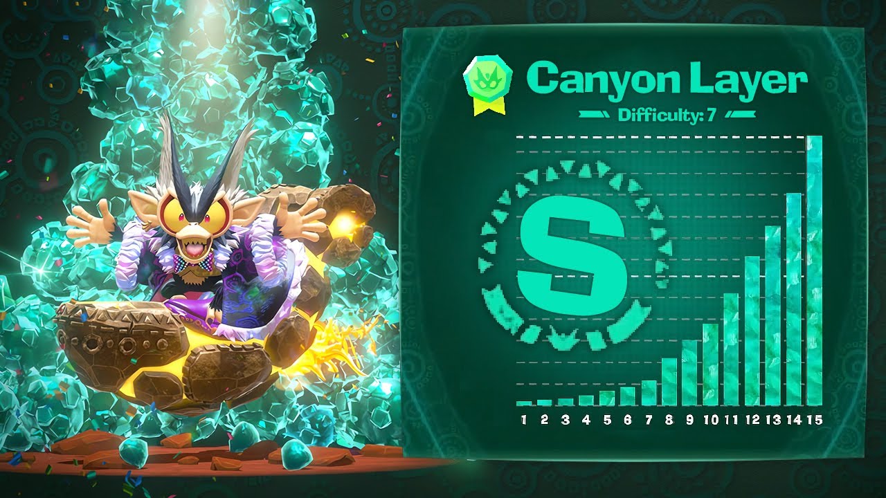 Donkey Kong Bananza DLC - Emerald Rush: Canyon Layer ( Difficulty 7 / A-Rank )