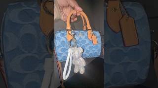 My Coach Mini Rowan in Denim Top Handle Crossbody Bag #BOTD #OOTD #coachbag #coachpurse #coach