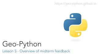 Lesson 5 - Overview of midterm feedback