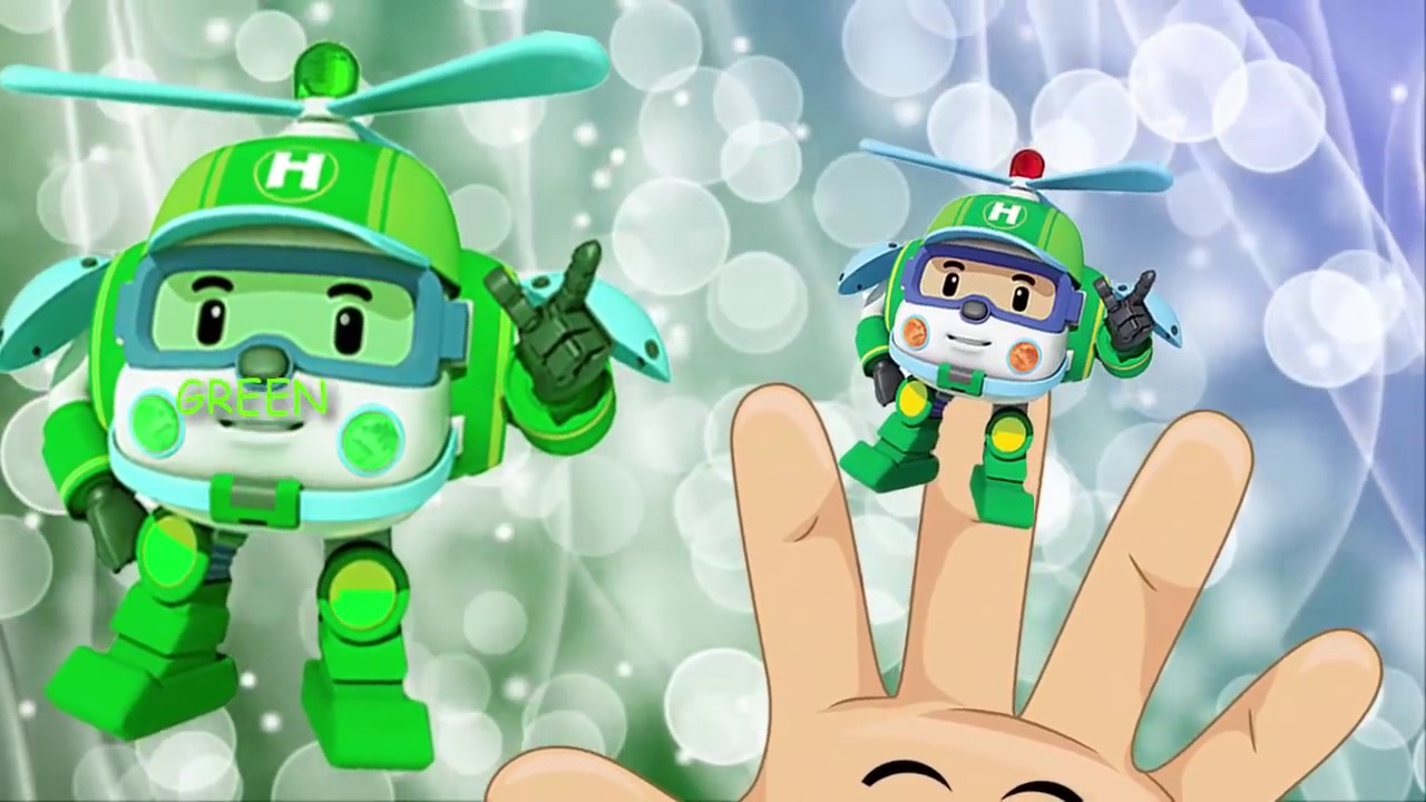 Color Robocar ROBOCAR Learn Colors for Kids Children Finger Family Nursery Rhymes ...