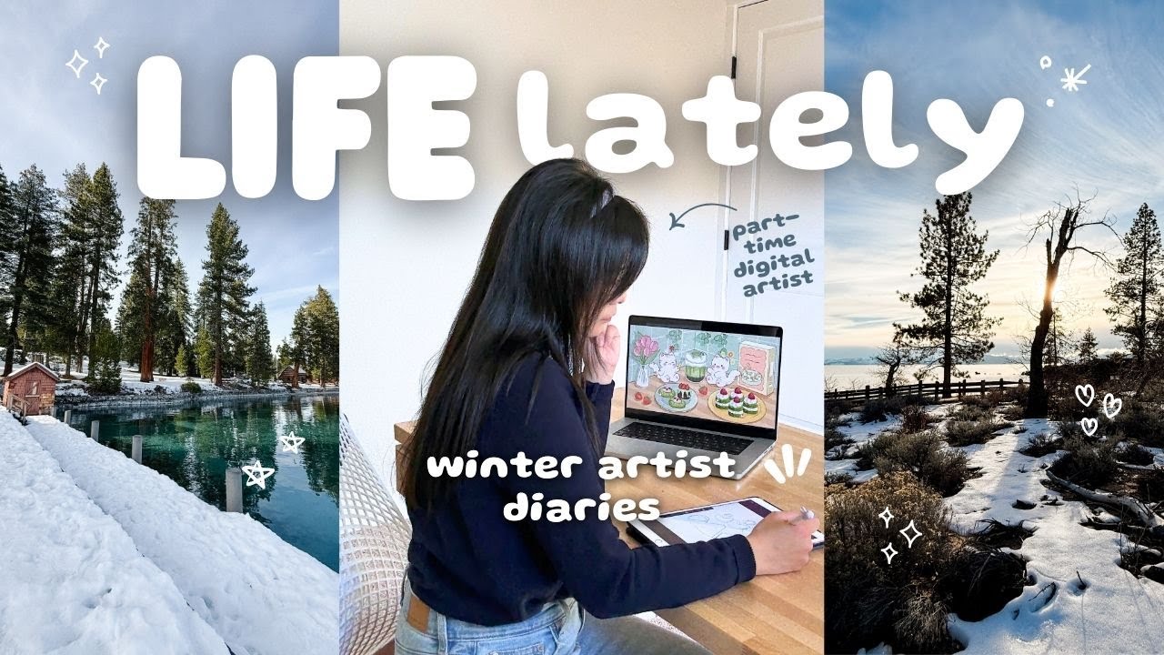 catch up, 2026 new year goals, and winter tahoe trip | digital artist vlog diaries