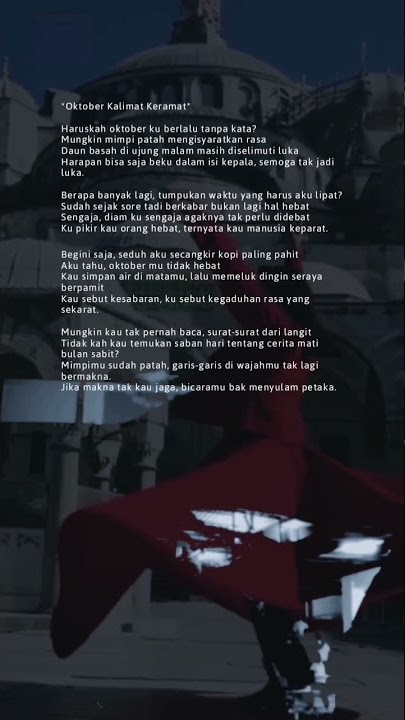 Puisi : Oktober Kalimat Keramat #storykeren #storywa30detik #shorts