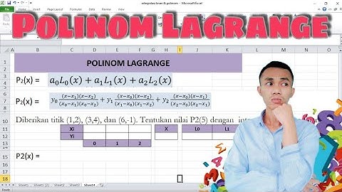 Polinom Lagrange | Interpolasi Lagrange | Metode Numerik Interpolasi Polinom Lagrange